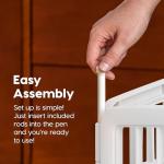 IRIS USA Dog Playpen, 4-Panel 24" Pet Playpen, Puppy Playpen, Indoor/Outdoor Dog Pen, 35 x 35 x 24, Foldable, Customizable, Dark Gray