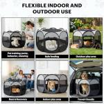 LAFYETTE - USA Based, Dog Cat Playpen, Puppy Kitten Pet Playpen Indoor Outdoor, Portable Pop Up Dog Kennel Tent Crate Cage for Dog Cat Rabbits, Foldable Pet Enclosure, Removable Top Cover, 36" x 16"