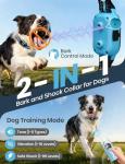 DOGLinsen Smart 2-in-1 Dog Shock and Bark Collar - AI Anti-Misoperation, 3300FT Remote Training Collar, IPX7 Waterproof, 4 Modes (Tone, Vibration, Safe Shock, Auto Anti-Bark) for Dogs