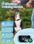 DOGLinsen Smart 2-in-1 Dog Shock and Bark Collar - AI Anti-Misoperation, 3300FT Remote Training Collar, IPX7 Waterproof, 4 Modes (Tone, Vibration, Safe Shock, Auto Anti-Bark) for Dogs