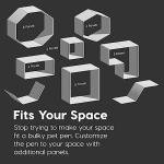 IRIS USA Dog Playpen, 4-Panel 24" Pet Playpen, Puppy Playpen, Indoor/Outdoor Dog Pen, 35 x 35 x 24, Foldable, Customizable, Dark Gray