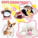 XIUGOAL Pink Puppy Toys - 9 Pack Puppy Chew Toys for Teething, Enrichment Dog Toys for Small Dogs to Keep Them Busy, Squeaky Plush Toy for Boredom