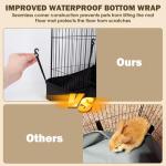 PAWING 12 Panels Small Animal Playpen with Waterproof Mat - Durable Metal Wire Yard Fence for Guinea Pigs, Kittens, Puppies, Hamsters, and Hedgehogs - Indoor & Outdoor Pet Cage