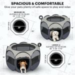 LAFYETTE - USA Based, Dog Cat Playpen, Puppy Kitten Pet Playpen Indoor Outdoor, Portable Pop Up Dog Kennel Tent Crate Cage for Dog Cat Rabbits, Foldable Pet Enclosure, Removable Top Cover, 36" x 16"