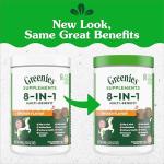 Greenies Dog Supplements 8-in-1 Multi-Benefit Dog Vitamins and Supplements Chicken Flavor, 15.5 oz. Container, 80 Count