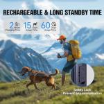 Dog Shock Collar with Remote – 3300ft Range, Waterproof & Rechargeable, Adjustable Beep, Shock, Vibration & Ultrasonic Modes, Dog Training Collar for Obedience & Behavior Control, Navy Blue