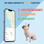 2-in-1 GPS Tracker for Dogs: Smart Collar with Real-Time Location, No Monthly Fee, Unlimited Range (iOS Only) GPS Tracker Dog Collar- Ideal for Small, Medium Large Dogs(Tracker Included) (Brown)
