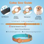 2-in-1 GPS Tracker for Dogs: Smart Collar with Real-Time Location, No Monthly Fee, Unlimited Range (iOS Only) GPS Tracker Dog Collar- Ideal for Small, Medium Large Dogs(Tracker Included) (Brown)