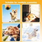 2-in-1 GPS Tracker for Dogs: Smart Collar with Real-Time Location, No Monthly Fee, Unlimited Range (iOS Only) GPS Tracker Dog Collar- Ideal for Small, Medium Large Dogs(Tracker Included) (Brown)