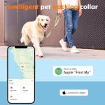 2-in-1 GPS Tracker for Dogs: Smart Collar with Real-Time Location, No Monthly Fee, Unlimited Range (iOS Only) GPS Tracker Dog Collar- Ideal for Small, Medium Large Dogs(Tracker Included)(Green)
