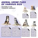 WanpeeGoo Washable Pee Pads for Dogs, 2Pack Reusable Puppy Pads, Super Absorbent & Leakproof Dog Pads, Anti-Slip Dog Pee Pads for Puppy Training & Incontinence, Feather Pattern 36"x41"