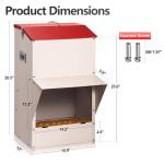 Hxgexin Outdoor Gravity Dog Feeder, 50 lb Large Capacity Automatic Dog Food Dispenser, Heavy Steel Weather-Resistant Pet Feeder with Clear Viewing Door, Wall or Ground Mount for Large Dogs