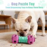 PurazQyn Dog Chew Toys, Durable Rubber Treat Toy for Aggressive Chewers, Interactive Treat Dispensing Puzzle Toys, Connectable Maze Combo Dog Toy Set for Small Medium Large Dogs