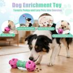 PurazQyn Dog Chew Toys, Durable Rubber Treat Toy for Aggressive Chewers, Interactive Treat Dispensing Puzzle Toys, Connectable Maze Combo Dog Toy Set for Small Medium Large Dogs