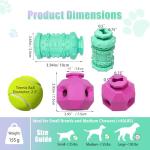 PurazQyn Dog Chew Toys, Durable Rubber Treat Toy for Aggressive Chewers, Interactive Treat Dispensing Puzzle Toys, Connectable Maze Combo Dog Toy Set for Small Medium Large Dogs