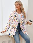 LOMON Women Rain Jacket Waterproof Hooded Jackets Women Lined Trench Coats Outdoor Hiking Raincoat Dog Printing XL