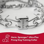 Herm Sprenger Ultra-Plus Prong Dog Training Collar, 2.25 mm x 13" Neck Size, 2.25 mm, Steel Chrome Plated Dog Prong Collar, Pinch Collar for Dogs, Dog Correction Collar