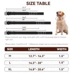 Heavy Duty Dog Collar for Large Dogs, Tactical Dog Collars with Metal Buckle & D Ring, 1.5" Width Thick Adjustable Nylon Collar for Medium Dogs, Black/M