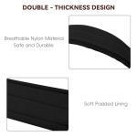 Heavy Duty Dog Collar for Large Dogs, Tactical Dog Collars with Metal Buckle & D Ring, 1.5" Width Thick Adjustable Nylon Collar for Medium Dogs, Black/M