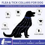 YOTANGO 4 Pack Flea Collar for Dogs, Dog Flea Collar Waterproof, 32 Months Prevention, Dog Fleas and Tick Treatment, Adjustable Fleas and Tick Protection for Dogs Puppy(Blue & Pink)