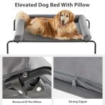 RRPETHOME Large Elevated Cooling Dog Bed, Raised Dog Cot Beds for Large Dogs, Elevated Outdoor Pet Bed, Chew Proof Portable Cooling Pet Cot with Skid-Resistant Feet and Breathable Mesh