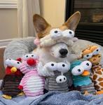 Nocciola 5-Pack Squeaky Dog Toys, Durable Stuffed Critter Zoo Dog Toys with Unique Squeak Sounds to Keep Dogs Busy, Puppy Toys for Small, Medium, and Large Dogs