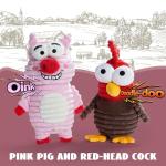 Nocciola 5-Pack Squeaky Dog Toys, Durable Stuffed Critter Zoo Dog Toys with Unique Squeak Sounds to Keep Dogs Busy, Puppy Toys for Small, Medium, and Large Dogs