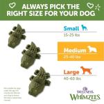 Whimzees Wellness Alligator Dog Dental Treats, Medium Size, (12 Count)