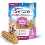DentaLife Plus Digestive Support Dog Treats for Small and Medium Dogs 20-40 lbs., Cleans Teeth, Freshens Breath, & Supports Healthy Gut, Chicken & Pumpkin Flavor, 6 oz., 8 Chews - 6 oz. Pouch