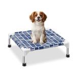 Elevated Dog Bed - Soft Comfortable Fabric, Easy to Clean, Stainless Steel Frame, Raised Design for Air Circulation, Durable Pet Cot for Small Dogs, Breathable & Stable Puppy Bed