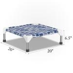 Elevated Dog Bed - Soft Comfortable Fabric, Easy to Clean, Stainless Steel Frame, Raised Design for Air Circulation, Durable Pet Cot for Small Dogs, Breathable & Stable Puppy Bed