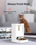 PETKIT Automatic Cat Dog Feeder with Camera, AI-Powered Motion Capturing, 1080P HD Video with Night Vision, 2.4G WiFi Pet Feeder with 2-Way Audio, Dual Hopper Pet Food Dispenser with Desiccant