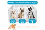 BIRDROCK HOME Dog Playpen w/Door, 16 Panel, 25.6in H | Strong Plastic, Non-Slip Puppy Playpen, Secure Pet Gate | Indoor Outdoor Fence | Configurable Panels | Medium to Large Pets - White