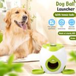 ZLHETWT Dog Ball Launcher Interactive Puppy Ball Thrower Machine with Treat Dispenser Fun Dog Training Toys for Indoor Outdoor(Green,2 Balls)