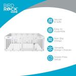 BIRDROCK HOME Dog Playpen w/Door, 16 Panel, 25.6in H | Strong Plastic, Non-Slip Puppy Playpen, Secure Pet Gate | Indoor Outdoor Fence | Configurable Panels | Medium to Large Pets - White