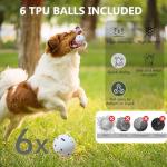 Dog Ball Thrower Launcher,Automatic Ball Launcher for Dogs with 3 Launching Distance 20-45FT,6 2.3 Inch ETPU Tennis Balls,Interactive Dog Toys Indoor Outdoor Ball Thrower Machine for Small/Medium Dogs