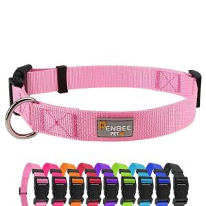 PENSEEPET Adjustable Pink Dog Collar for All Sizes