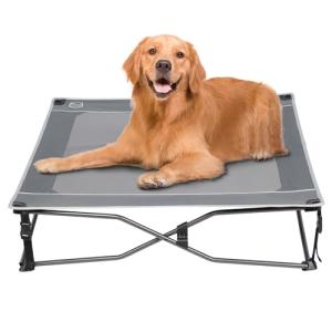 Timber Ridge Elevated Cooling Dog Bed - Grey