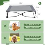 Timber Ridge Elevated Cooling Dog Bed - Grey