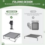 Timber Ridge Elevated Cooling Dog Bed - Grey