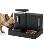 ZOMISIA 2-in-1 Gravity Dog Food & Water Dispenser