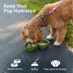 Collapsible Silicone Dog Bowls - Travel Friendly Pink