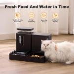 ZOMISIA 2-in-1 Gravity Dog Food & Water Dispenser