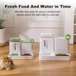 ZOMISIA 2-in-1 Gravity Dog Food & Water Dispenser
