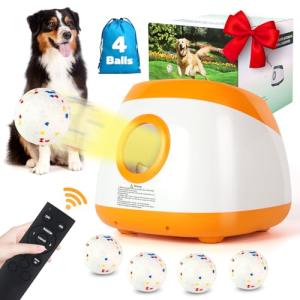 Wortade Automatic Dog Ball Launcher with Remote