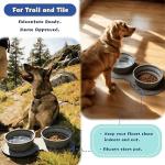 BaiKevin Collapsible Dog Bowl with Carabiner Clip