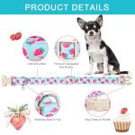 Blue Strawberry Dog Collar with Pendant for All Sizes