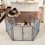 Customizable 6-Panel Folding Dog Playpen 26" Tall