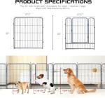 Heavy Duty Folding Dog Playpen with Door