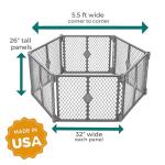 Customizable 6-Panel Folding Dog Playpen 26" Tall